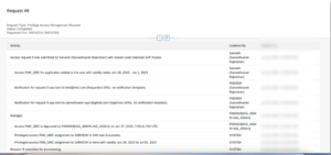 Privilege Access Management request